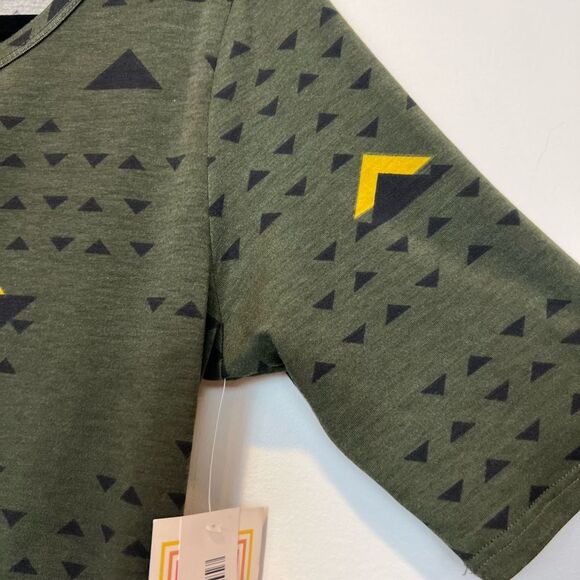 LULAROE Dress Julia Sz Medium Green yellow Black NWT - Picture 5 of 7